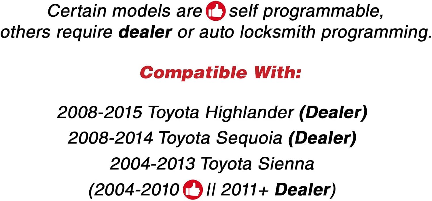 KeylessOption Keyless Entry Remote Fob Car Key Replacement for GQ43VT20T