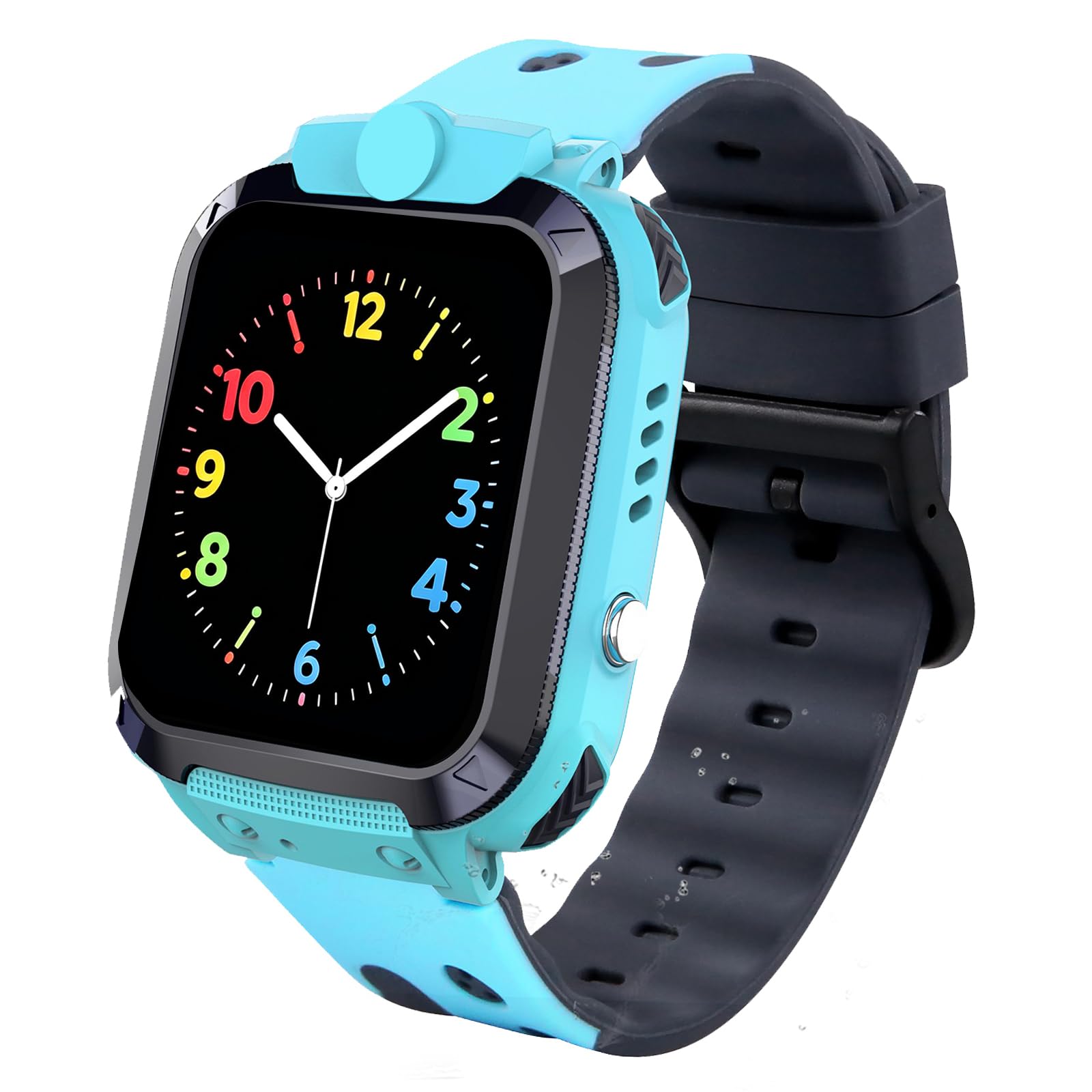 Smartwatch dla Dzieci GPS Telefon SOS Budzik Gry | Tryb Lekcyjny Latarka Wodoodporny Zegarek Cyfrowy dla Dzieci GPS Chłopców i Dziewczynek Prezenty-