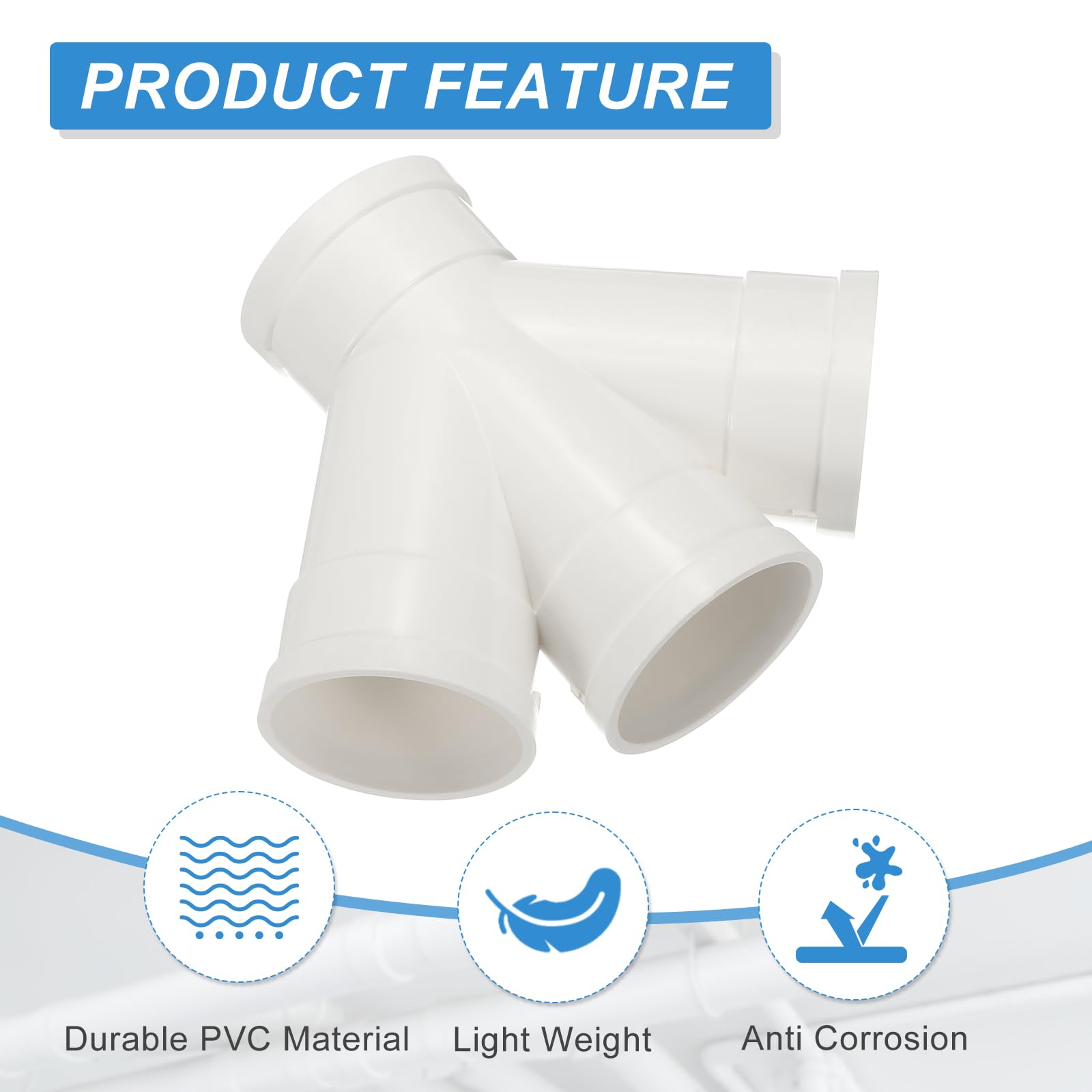 PATIKIL Double Wye Duct Splitter - Image 3
