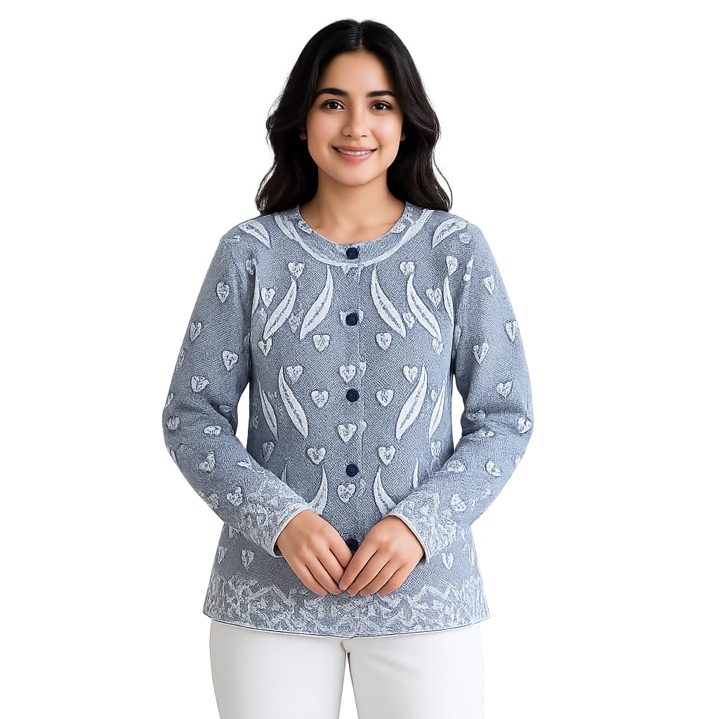Knitted Print Women Sweater for Winter-image-22