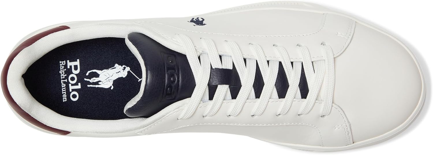Polo Ralph Lauren Mens Heritage Court Ii Nappa Leather Sneakers - Image 5