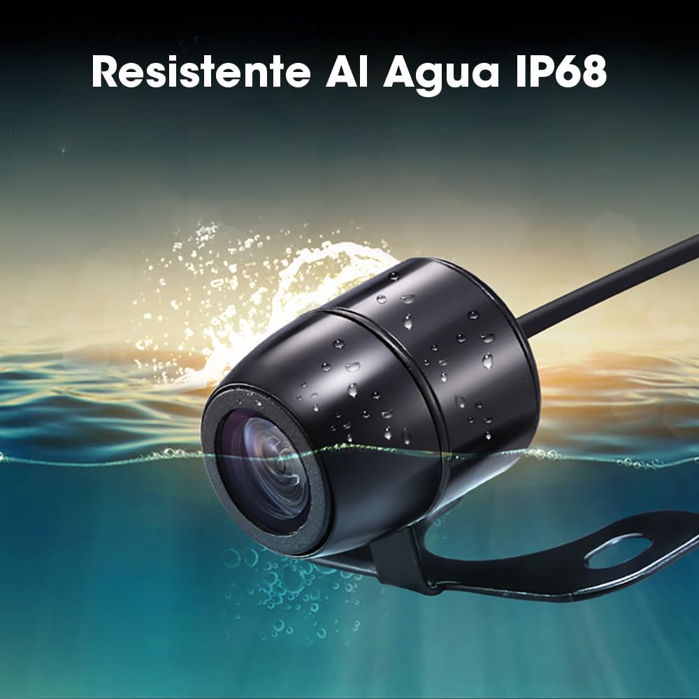 Jansite Cámara de Marcha Atrás y Kit de Monitorización, Cámara de Visión Trasera IP68 Resistente al Agua visión Nocturna Sistema de Asistencia de estacionamiento 4.3 Pulgadas fácil de Instalar