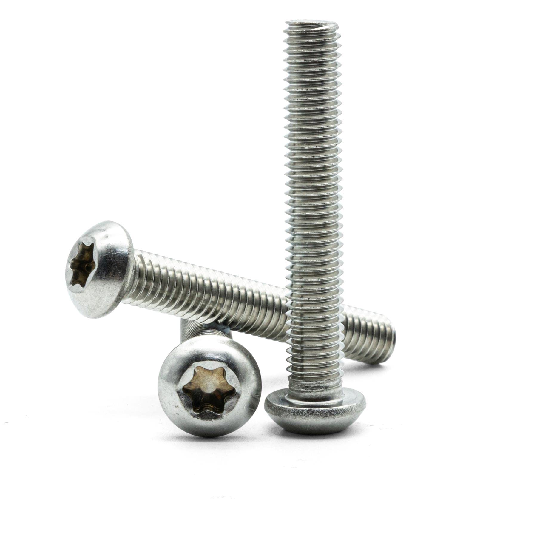 Hippo Hardware M6 (6mm X 55mm) TX Torx Socket Button Head Machine Screws with Star, 6 Lobe, Hexalobular Drive Type - A2 Stainless Steel Bolts (Pack of 20)