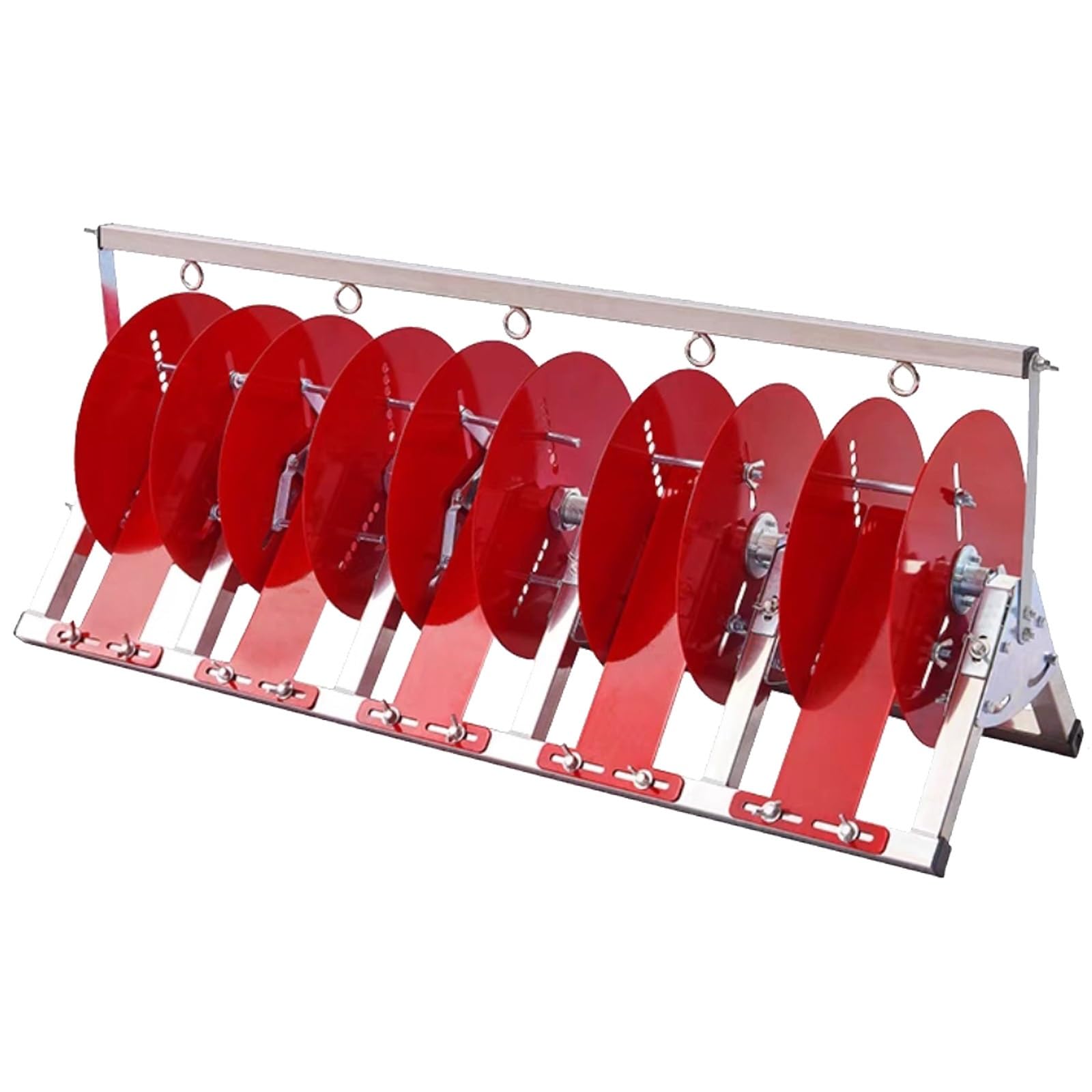 WDSOPK Spool Storage Rack Aluminum Alloy, Easy to Organise Wire/Rope/Paracord - Foldable Spool Holder for Cables, Space Saving - Wire Spool Dispenser Independent Rotation Bearing (5 Reels)