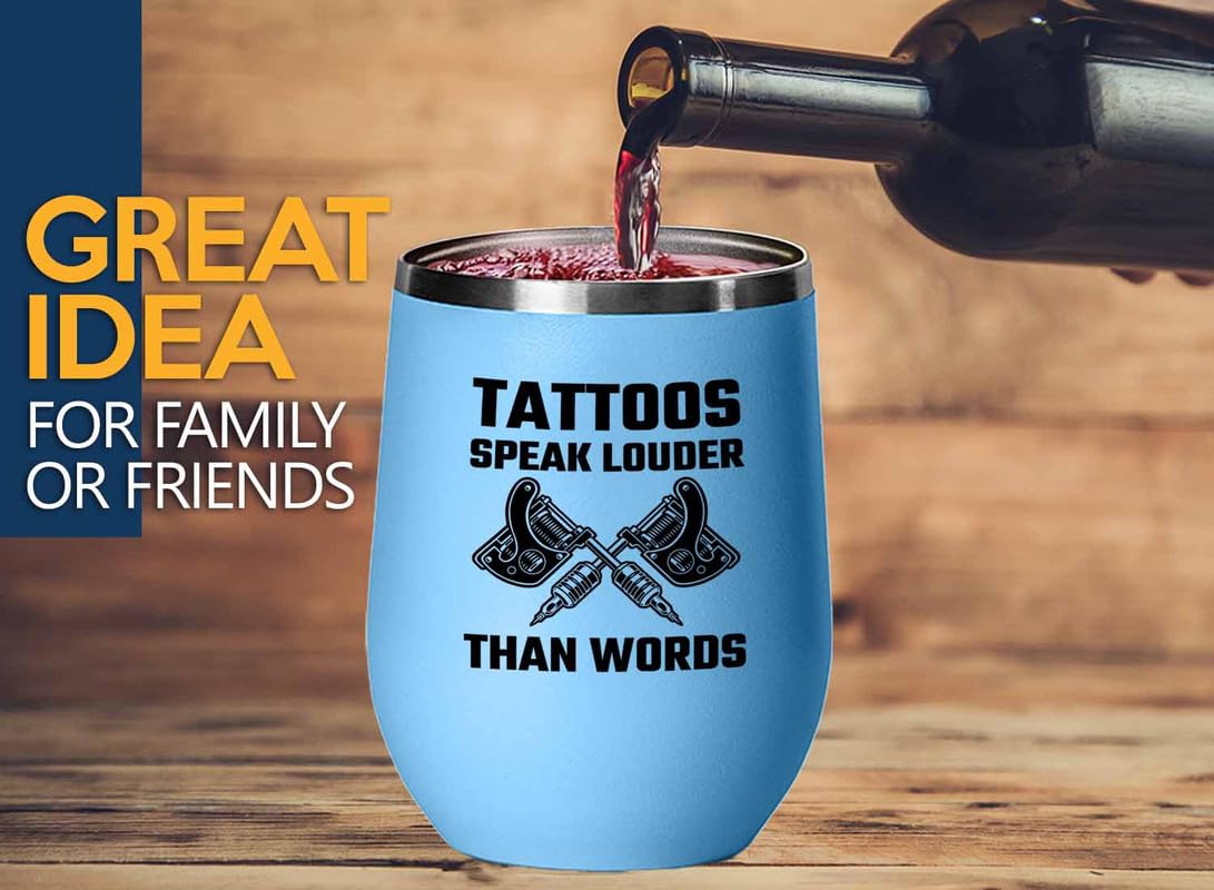 Tattoo Artist Teal Edition Viking Tumbler 20oz - Tattoos speak - Tattoo Gifts Tipping Skin Deep Ink Tattoo Lover Tattooing Tattooist