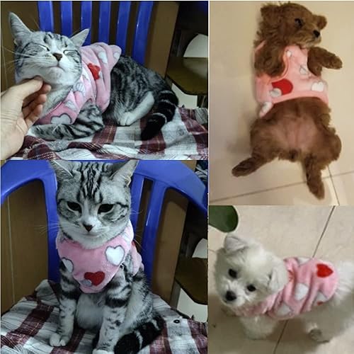 Miniatura 5 de ANIAC Ropa de conejo para conejos, chaleco cálido de gatito, camisa de forro polar XXXS para perro, camiseta acogedora para conejito, conejillo de