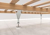 Vista 5 de 4 patas ajustables de soporte de listones centrales de cama, patas deslizantes para marco de cama, patas de soporte central para marco de cama