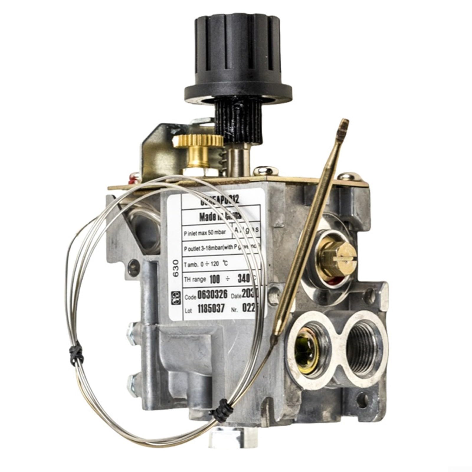 630 Tipo Válvula de Control de Gas 100-340C con Sonda Inoxidable Para Po Para Alpha Bifronte Gamma Para Omega Serie Freidora Horno de Vapor Pieza de Repuesto