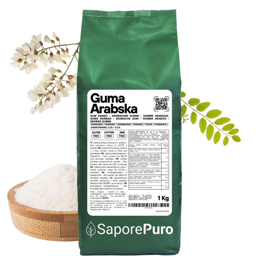Saporepuro Guma Arabska w proszku 1 kg - Arabic gum powder