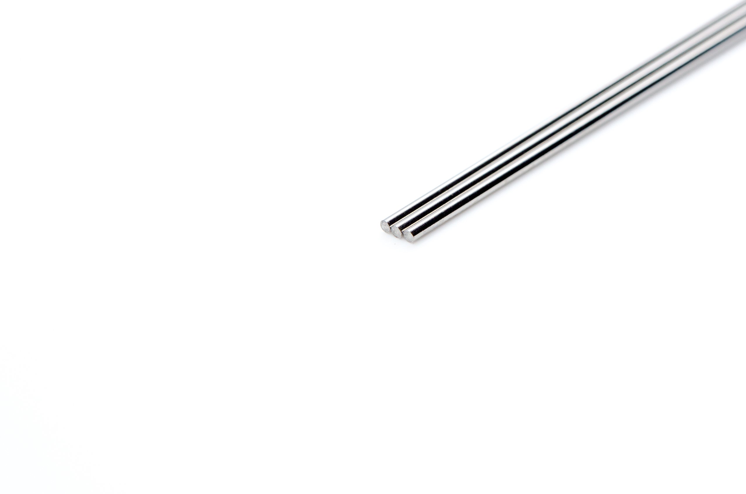 304 Stainless Steel Wire, Unpolished (Mill) Finish, Spring Temper, Precision Tolerance, ASTM A313, 0.024" Diameter, 60" Length (Pack of 5)