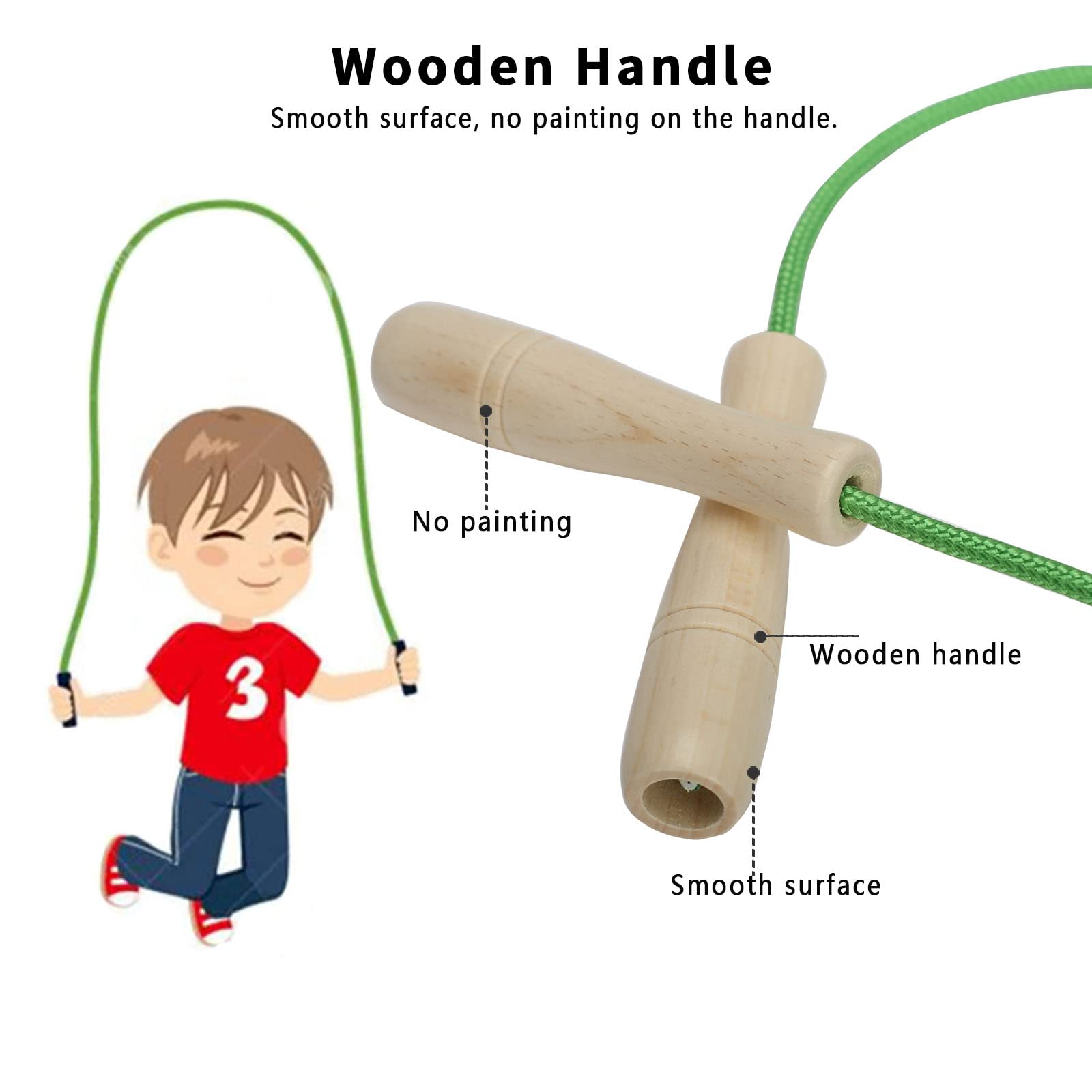 Toddmomy Springseil Mit Holzgriff – Aus Rindsleder, 290 Cm, Für Fitness, Boxen & Kinder