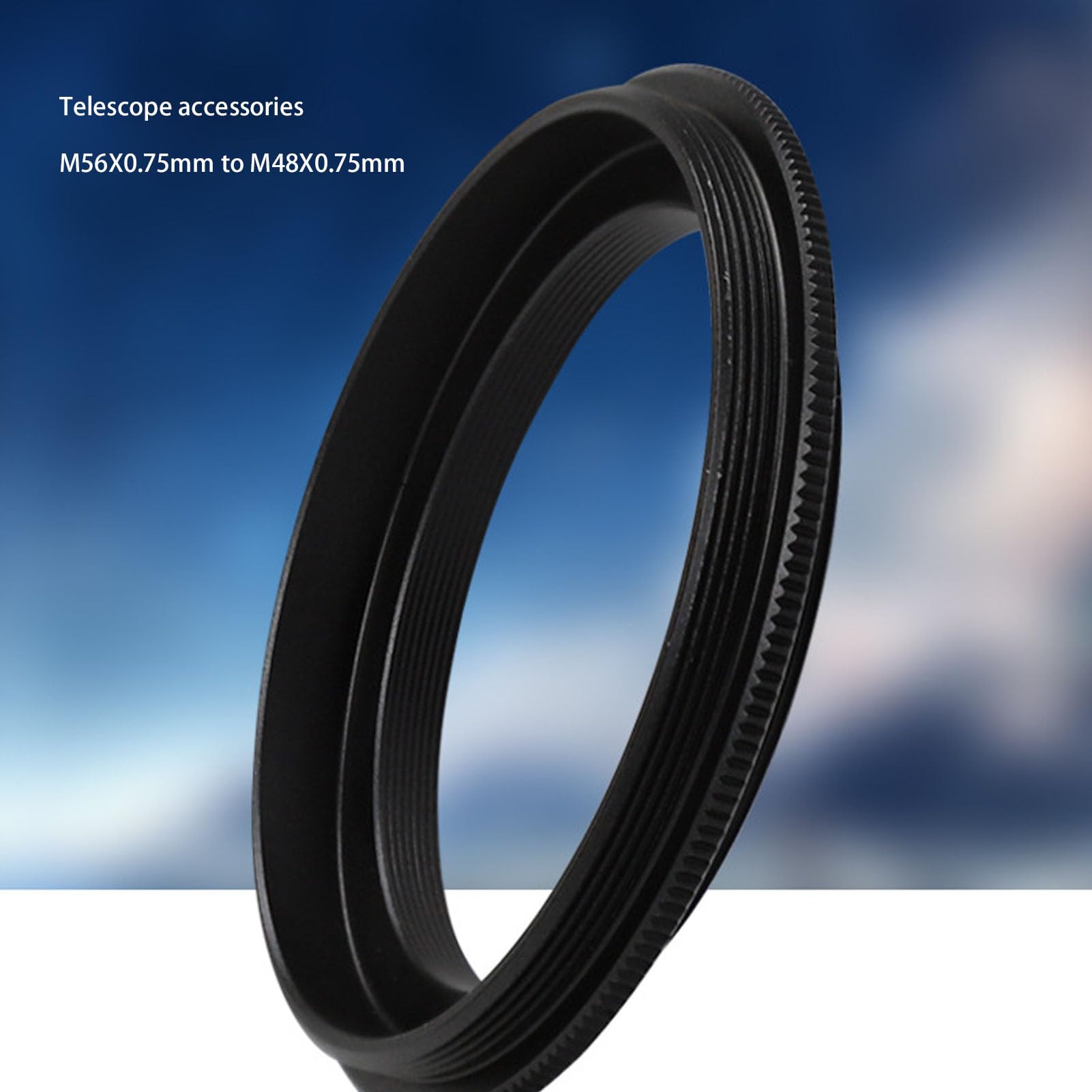 M56X0.75mm to M48X0.75mm Male Adapter Ring Aluminum Alloy Telescope Converter Ring for Astronomy with Anti Reflection Coating, Lightweight Design for Cameras and Telescopes