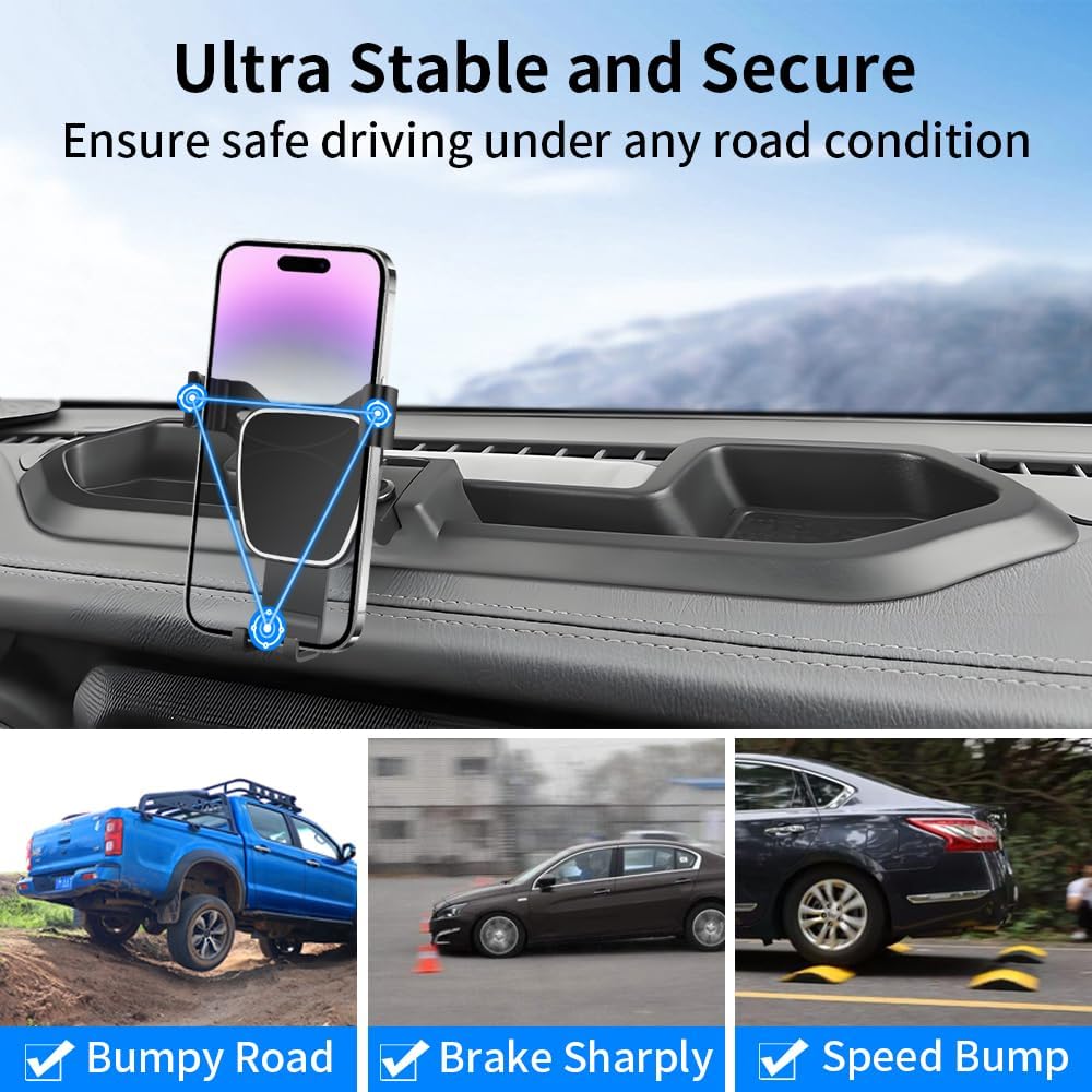 Car Phone Holder Center Console Organizer For Jeep Wrangler 4XE 2019 2020 2021 2022 2023 Auto Accessories Navigation Bracket Interior Decoration Screen Mobile Cell Mount case (Only for Wrangler 4XE) image 5