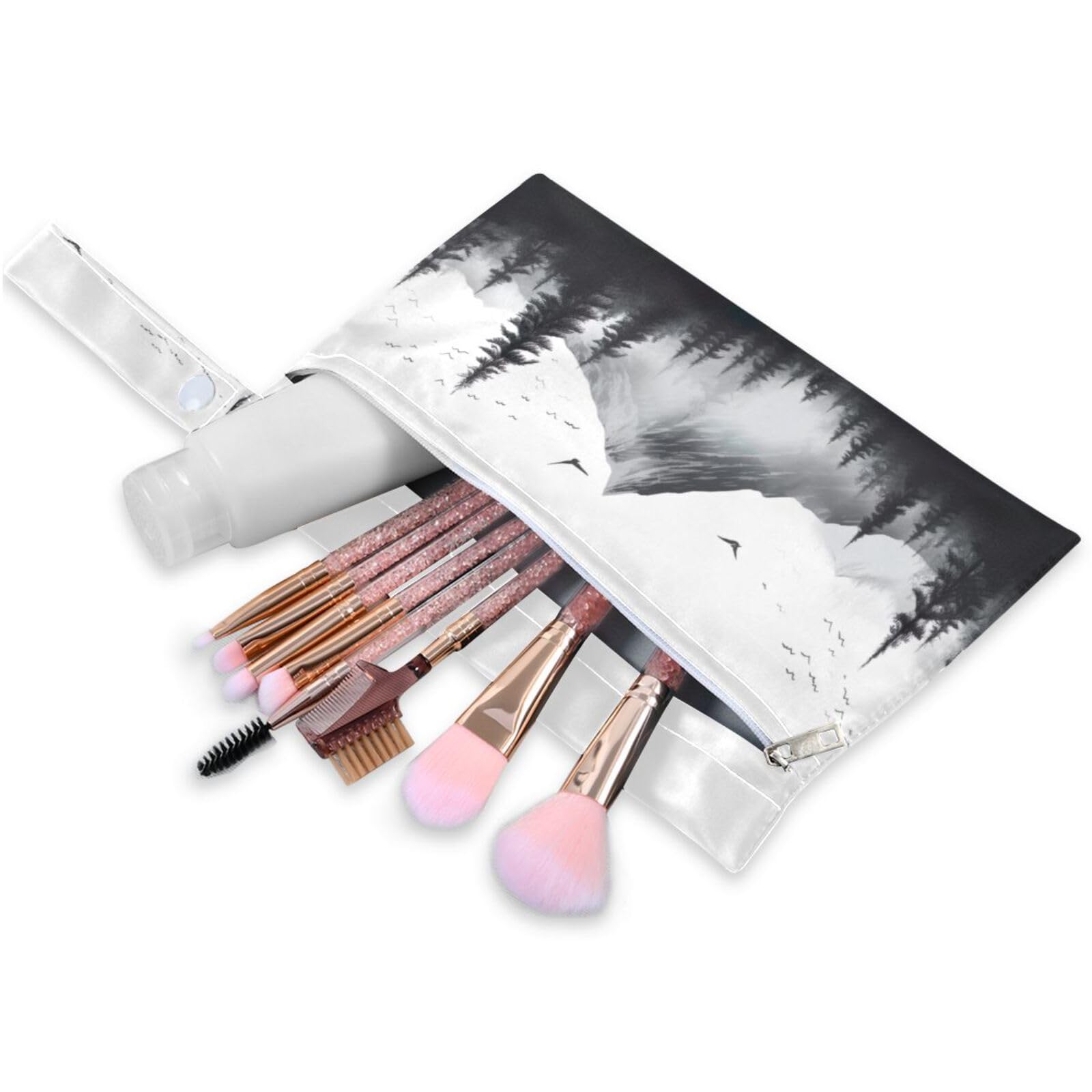 ATTX Nature Mountains and Forest Wet Dry Bags 2-Pack - Reusable Cloth Diaper Storage for Travel, Beach & Gym | Multi-Use Waterproof Bags for Swimsuits, Baby Clothes, Sports Gear#14