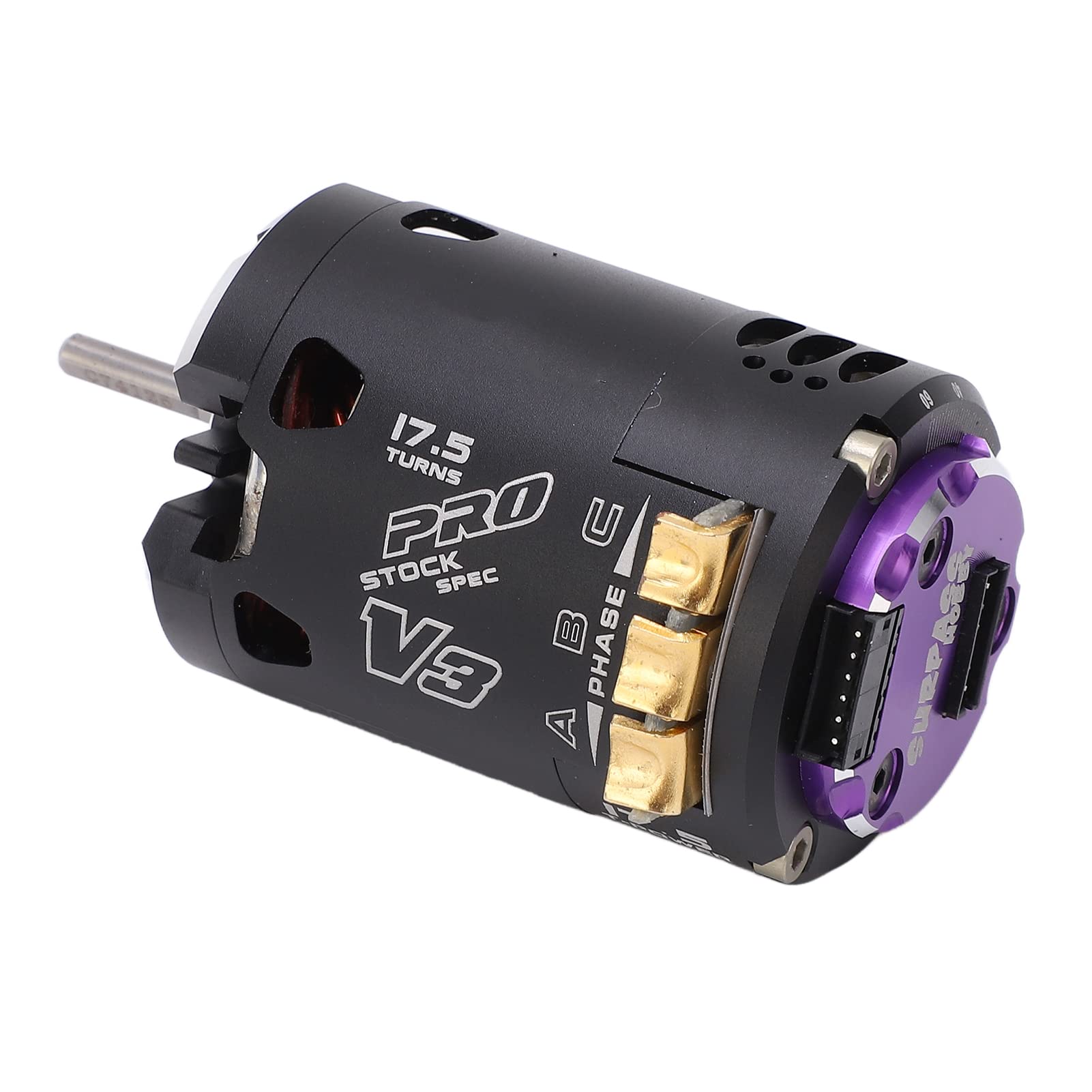 Pwshymi Silnik Bezszczotkowy z Czujnikiem 540 V3 o Wysokiej Wydajności 2300 Kv do Samochodów Terenowych 1/10 1/12 RC Czarny Fioletowy Aluminium