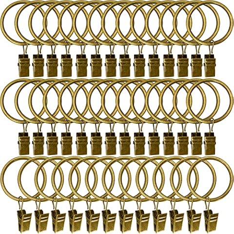 LLPJS 40 Pack Metal Curtain Rings Cover