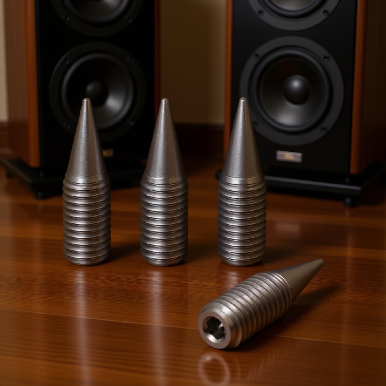 PrecisionGeek M10 L-35 Acciaio Inossidabile Spike Cono absorber altoparlanti vite Presa esagonale 4pz