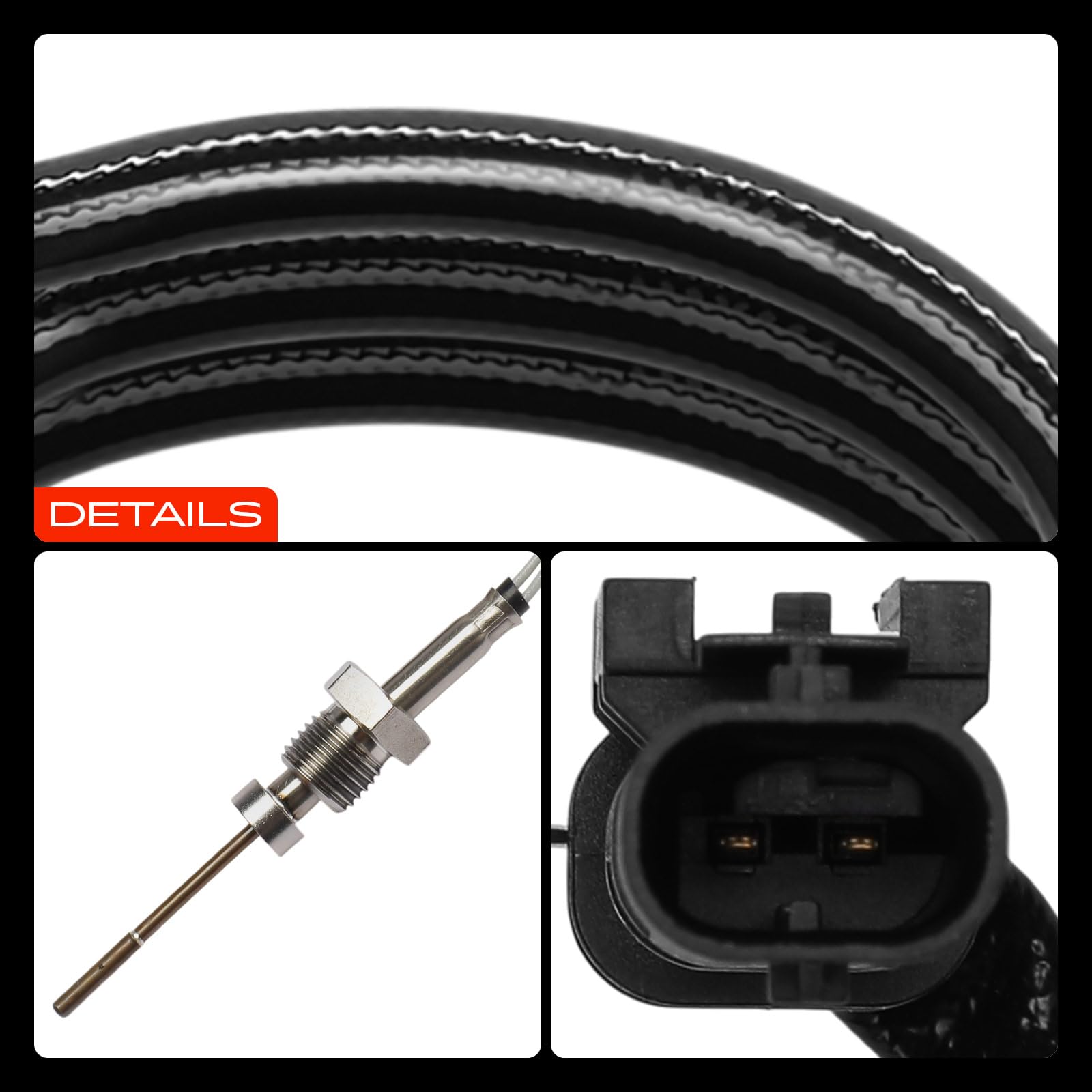 Frankberg Abgastemperatursensor 2-Polig Kompatibel mit Ducato Bus 250 Ducato Kasten 250 Ducato Pritsche/Fahrgestell 250 2.3L 2015-2025 Diesel Replace# 55283043