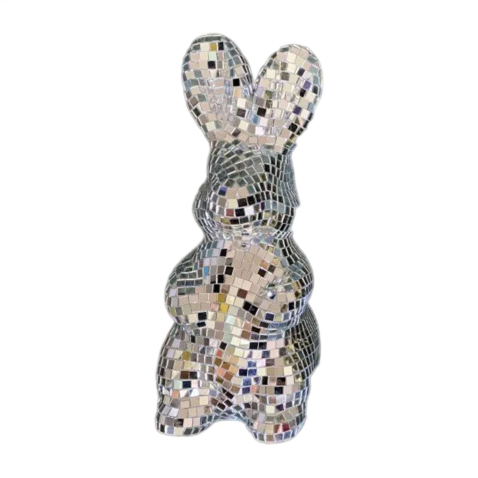 Pâques Silver Disco Lapin : cadeau original fait à la main pour femmes et adultes