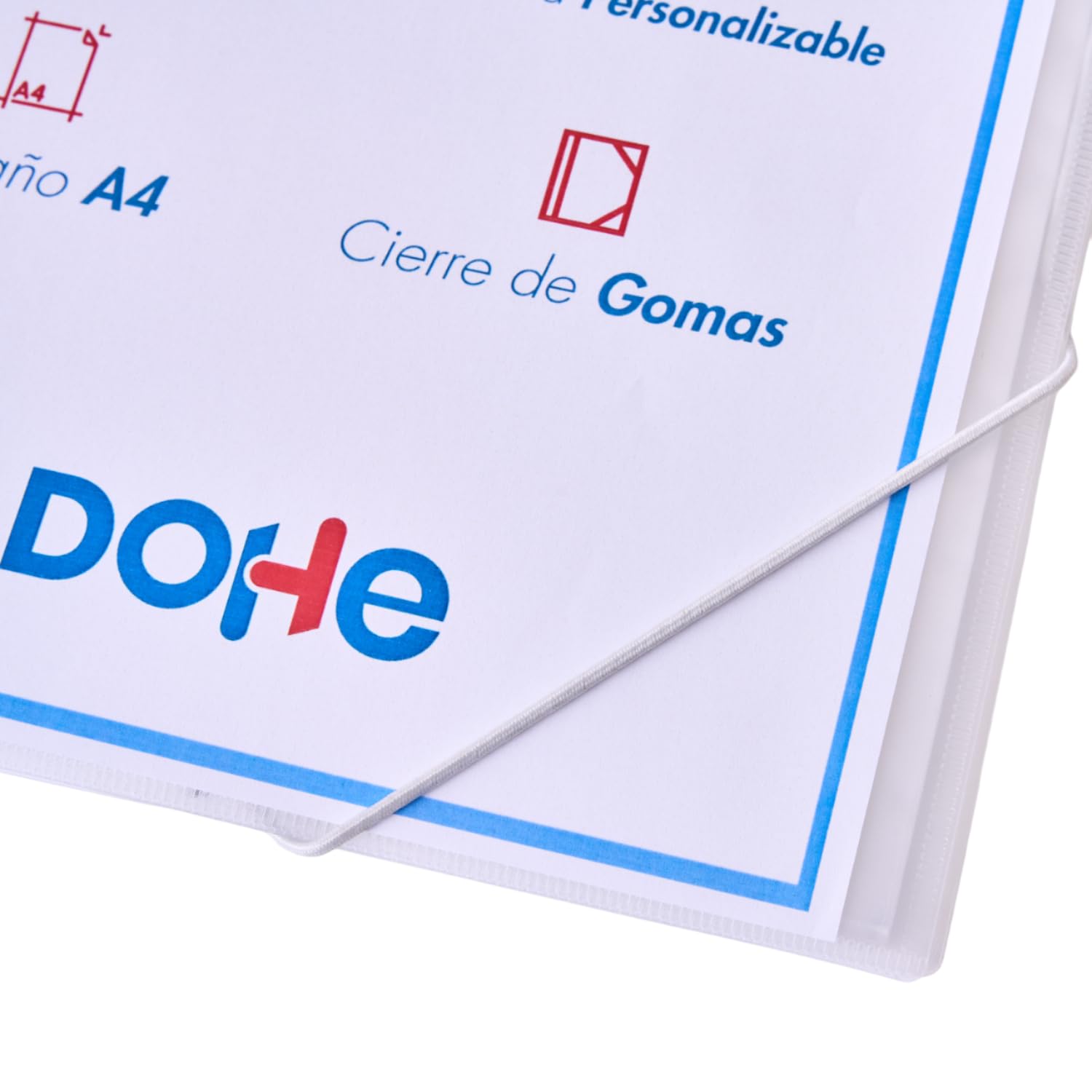 Dohe, Folder with Rings 30 Pockets, A4 (24.5 x 31.5 cm), Customizable Cover with Pocket, Elastic Straps Closure - Image 3