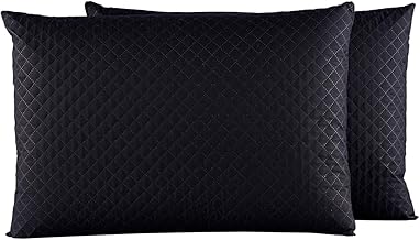 KIT 2 Capa Protetora Impermeável para Travesseiro, 70 x 50 cm, com Zíper 4 Camadas 6 CORES (PRETO, 70X50)