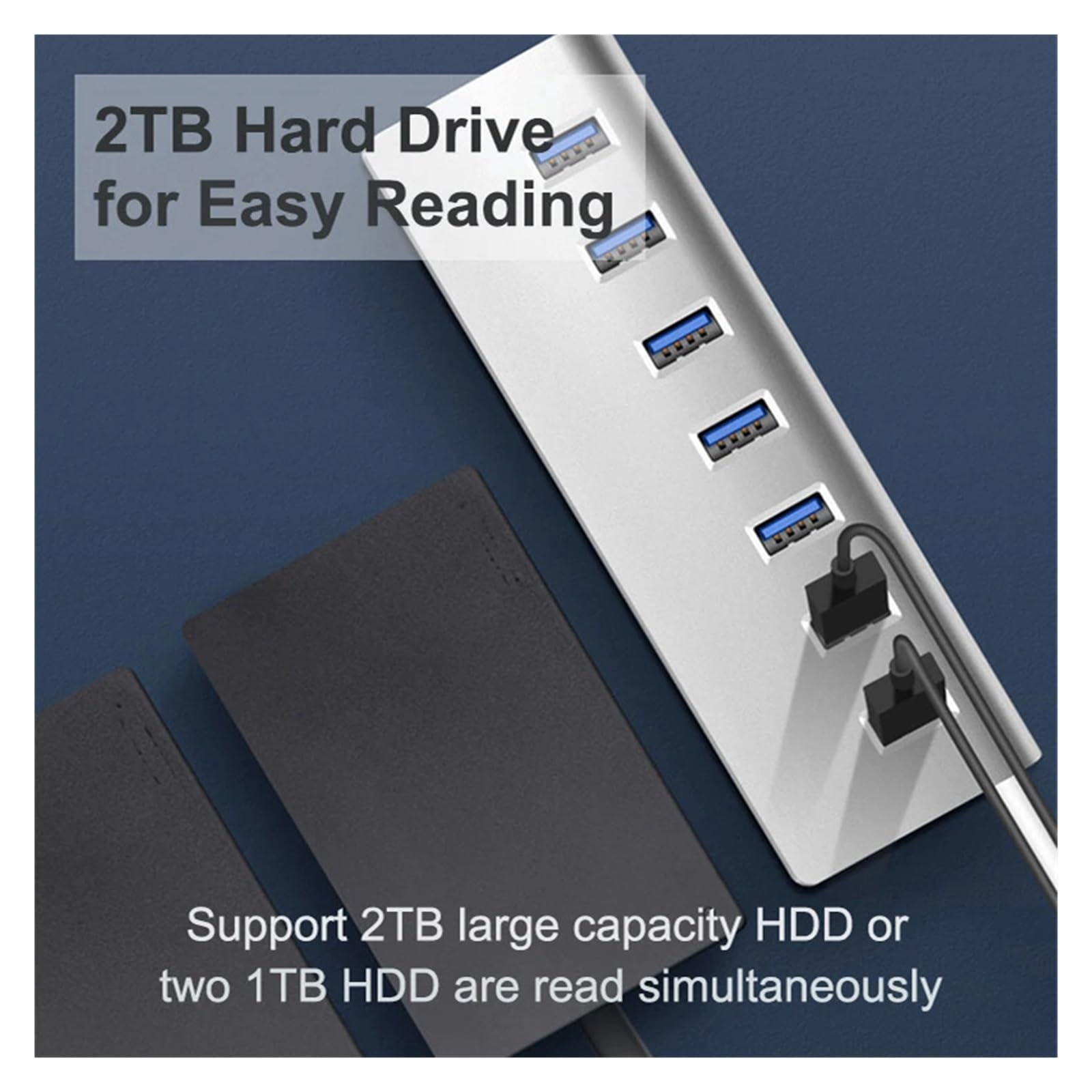 Hub USB 3.0 Rozdzielacz 7-portowy Wielokrotny Adapter Ekspandera Do Laptopa Komputer Przenośny Dysk Twardy Komputera MożLiwość Szybkiego łAdowania