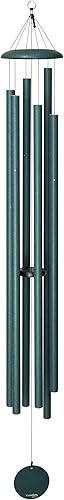 Corinthian Bells by Wind River - Campana de viento verde de 74 pulgadas para patio, patio trasero, jardín y decoración al aire libre (campanilla de