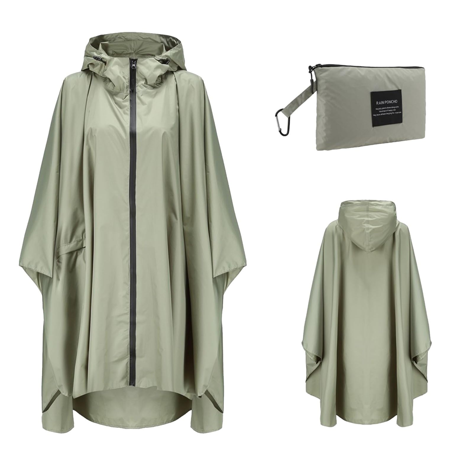 Poncho de lluvia para mujer y hombre, multiusos, reutilizables, chubasquero fino, chubasquero unisex, chaqueta ligera plegable, poncho de lluvia, camping
