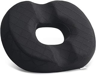 EPSCY Memory Foam Donut Cushion for Coccyx, Hemorrhoid, Sciatica & Tailbone Pain Relief - Pressure Reducing Seat Cushion with Removable Cover - Postpartum Pillow for Office Chair, Car, Wheelchair