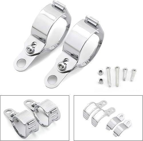 Miniatura 3 de Mad Hornets Soporte de luz de señal de giro frontal, soporte de abrazadera de montaje en barra de horquilla, 1.614-2.008 in, se adapta a la mayoría