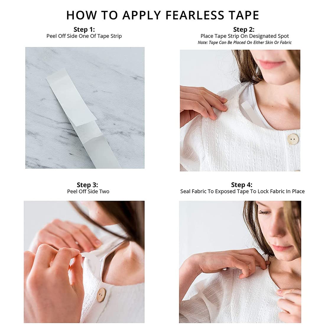 36 Strisce Nastro Biadesivo Moda - Medico Per Abiti, Reggiseni E Accessori 18x85mm - Foto 10