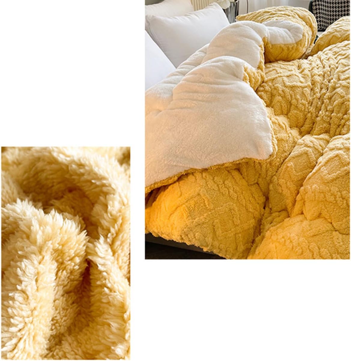 シングル/ダブルサイズ L 無地 ボア ブランケット シープスキン ボア フランネル ふわふわ 150 x 200cm 暖かい ソフ