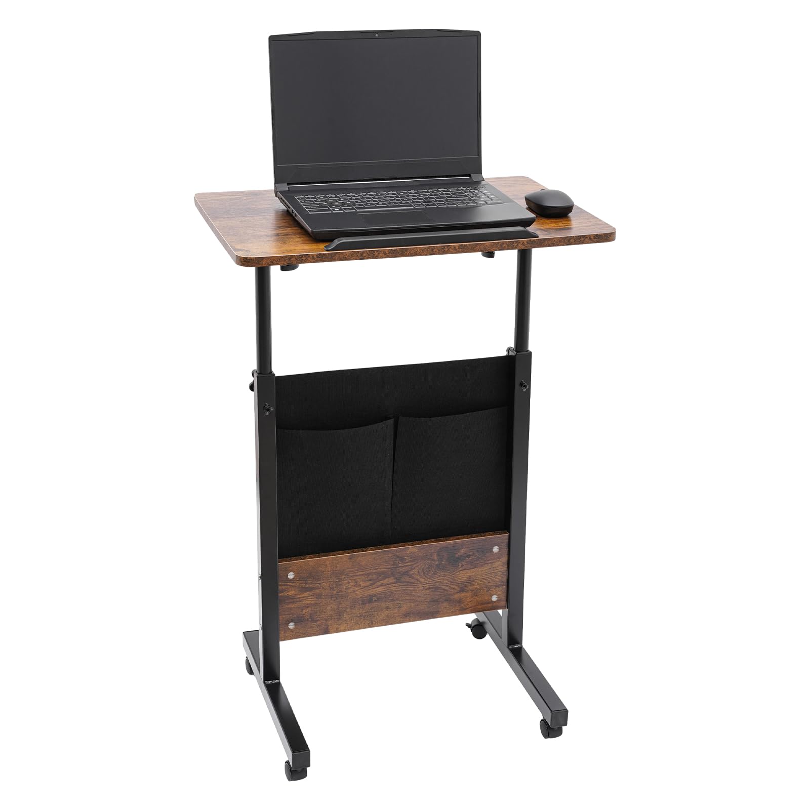 Standing Desk Adjustable Height with Storage Bag 16x24in Computer Desktop Mobile Stand Up Laptop Desk Standing Table Sit