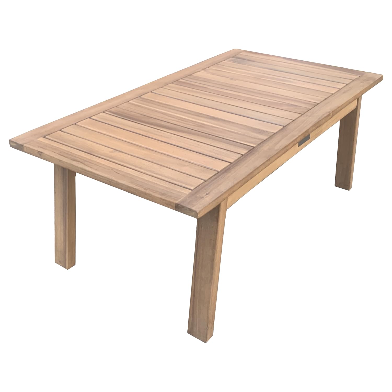 Happy Garden Salon de Jardin Gili en Acacia avec Coussins Sable. Ensemble canapé, fauteuils et Table Basse d'extérieur pour 4 Personnes