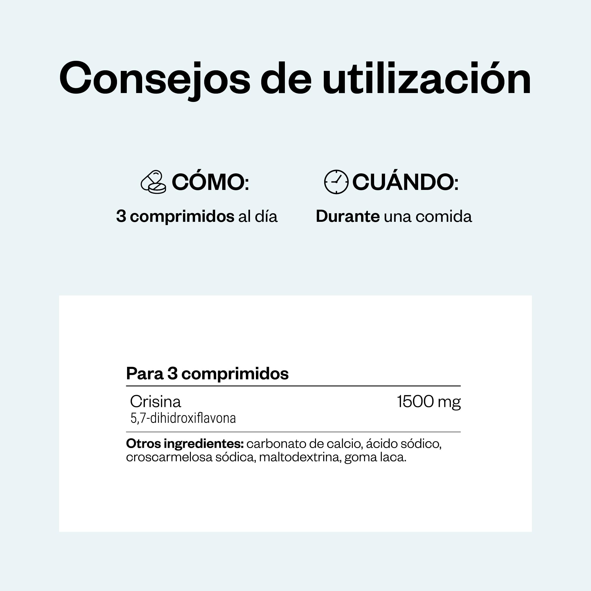 Crisina - Apoyar la Testosterona en Hombres - Natural - 90 - SuperSmart | Suplemento Natural para Apoyar la Testosterona en Hombres - Extracto de Pasiflora - 90 Comprimidos