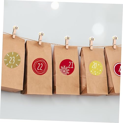 Miniatura 4 de ABOOFAN 40 piezas de gancho resistente decoración de madera mini pinzas para la ropa de belén regalos de manualidades foto mini clip foto papel