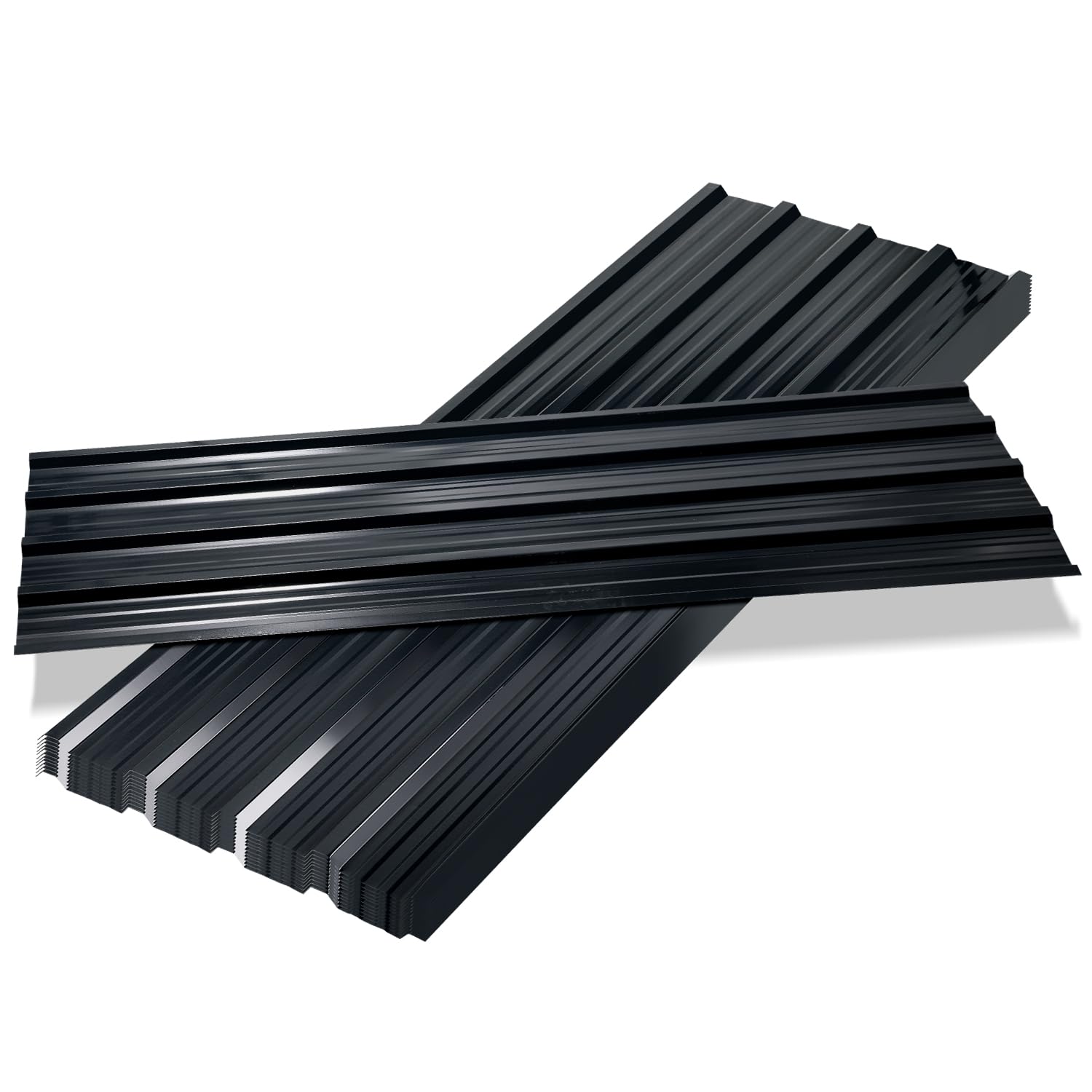 Juego de 12 placas de techo de chapa de acero, 129 x 46 cm, 0,25 mm de grosor, chapa trapezoidal en antracita con protección contra la corrosión, ideal para techos y revestimientos de paredes,