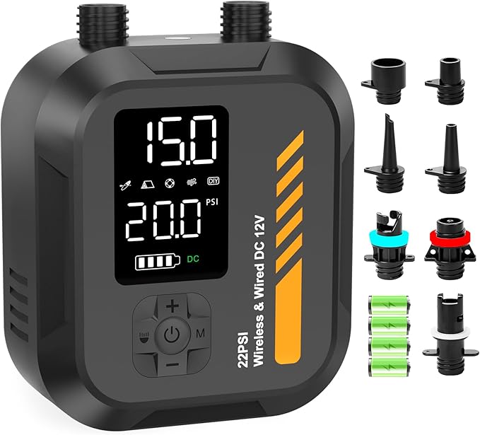 Portable and Rechargeable Paddle Board Pump by SUP Brand