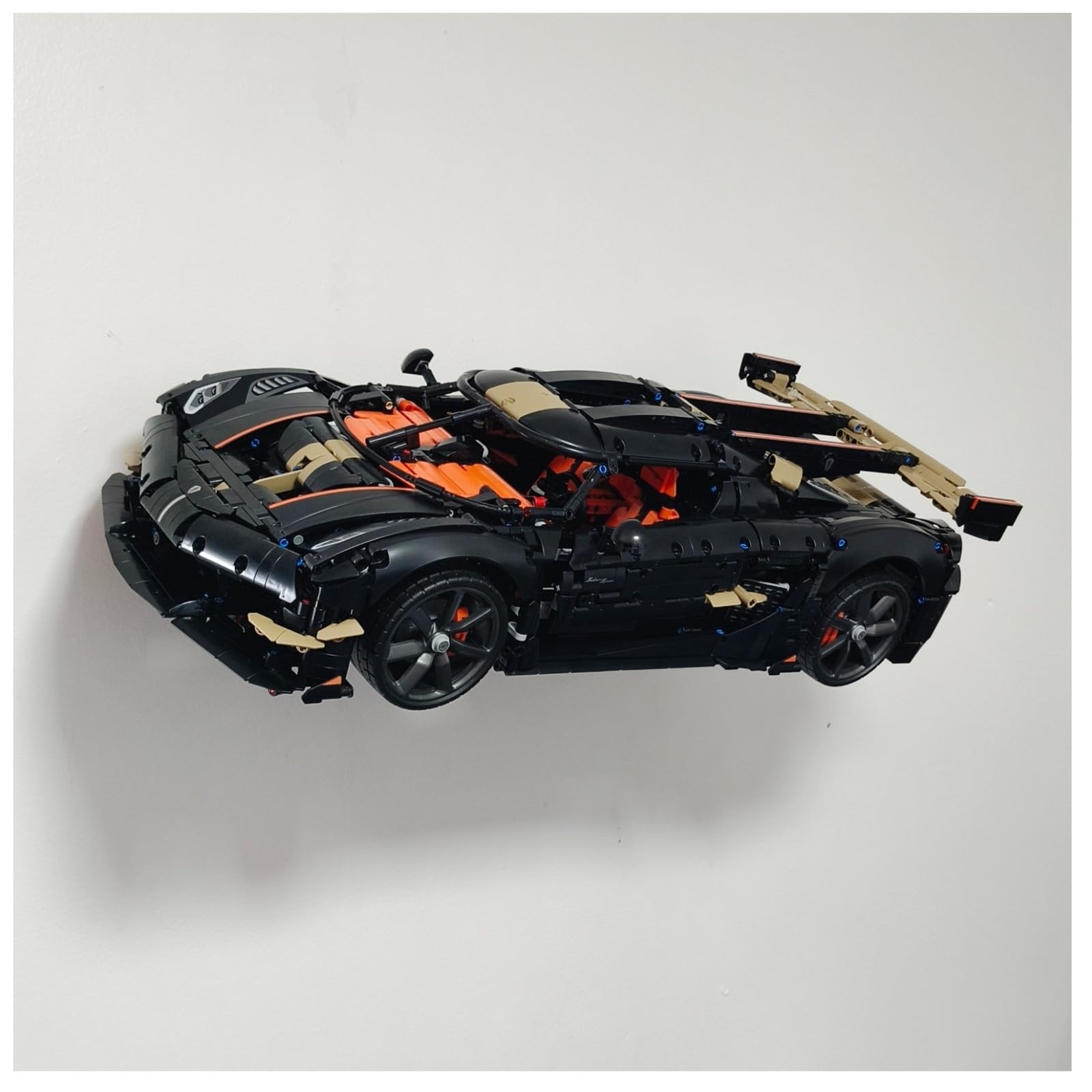 Wall Mount Compatible with Lego Technic 42232 Koenigsegg Sadair's Spear | Display Your Model securely | Heavy Duty Stainless Steel | Car NOT Included