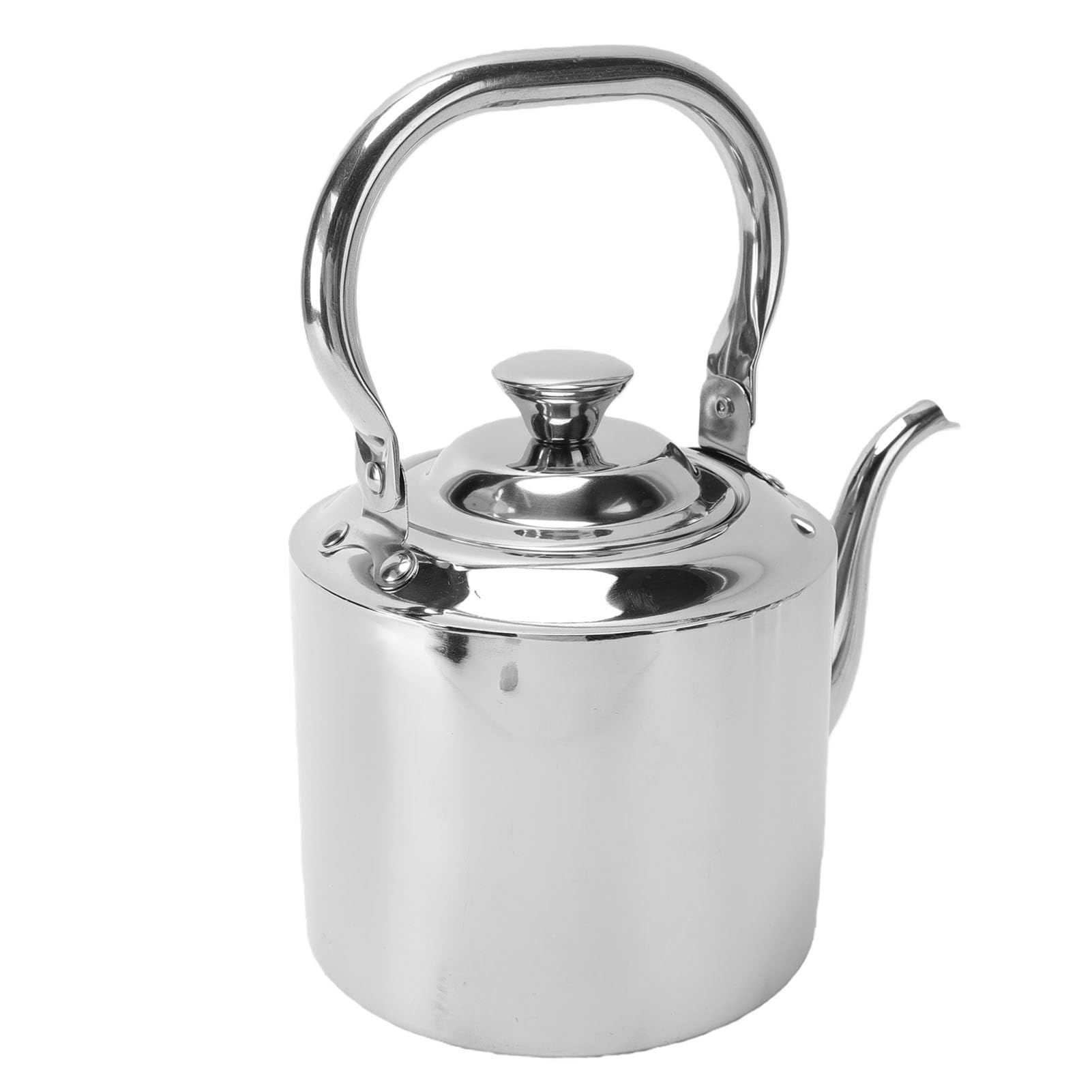 Greensen Bollitore per tè da Piano Cottura, Teiera a Collo di Cigno in Acciaio Inossidabile 304 con Infusore Rimovibile, Manico Ergonomico Cool Touch, per Versare Sopra la Preparazione del tè Al (2L)
