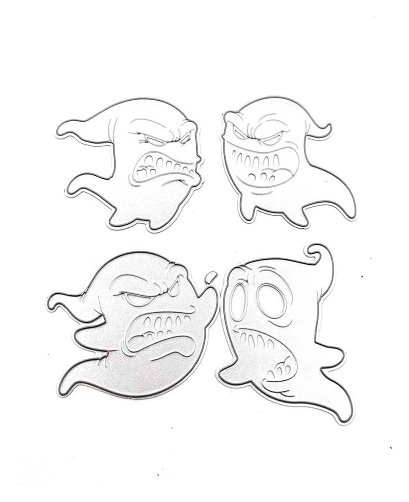 PLCPDM 5 fustelle da taglio a forma di fantasma per Halloween, stencil in metallo per decorazioni di scrapbooking