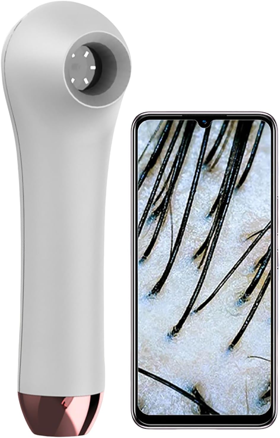 Scalp Analysis Machine, HD 1 Megapixel Scalp Camera Skin Diagnosis Hair Analyzer for Head Spa Home Salon Use, Connected with Mobile Phone Tablet