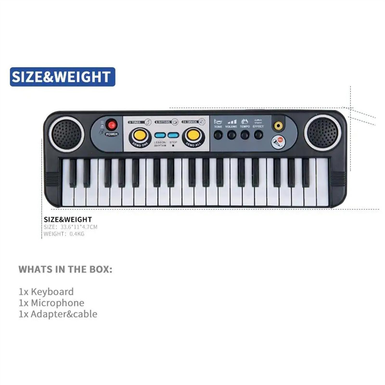 Strumento Musicale Sintetizzatore Per Tastiera Di Pianoforte Elettronico A 37 Tasti Con Microfono Pianoforte Elettronico per Principianti