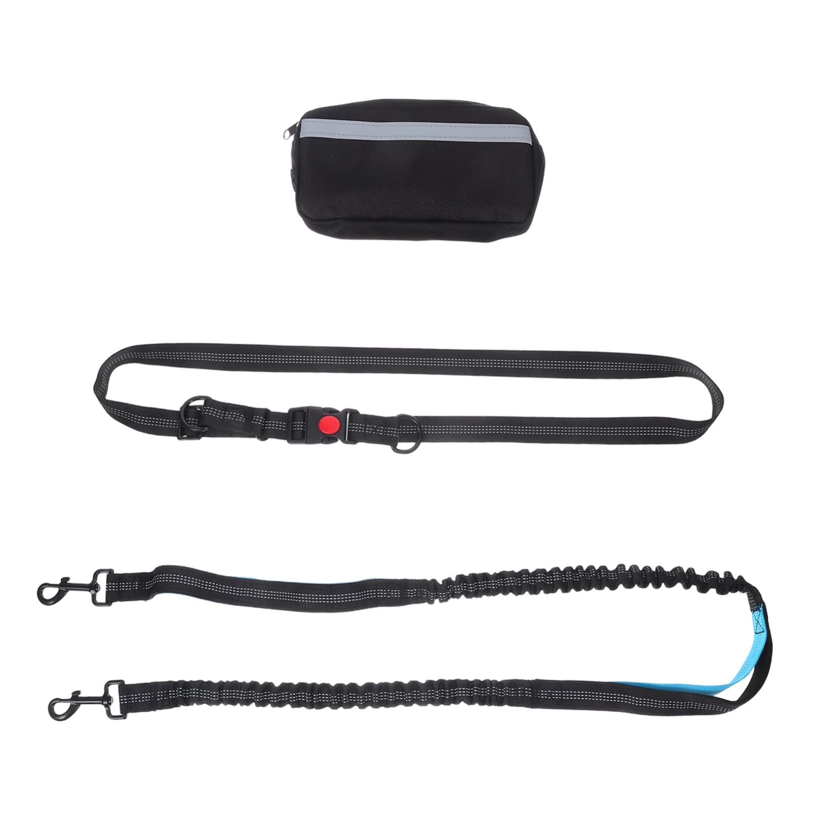 iplusmile Guinzaglio Elastico per Cani con Cintura da Corsa Riflettente e Marsupio per Passeggiate Escursioni e Attività all Aperto