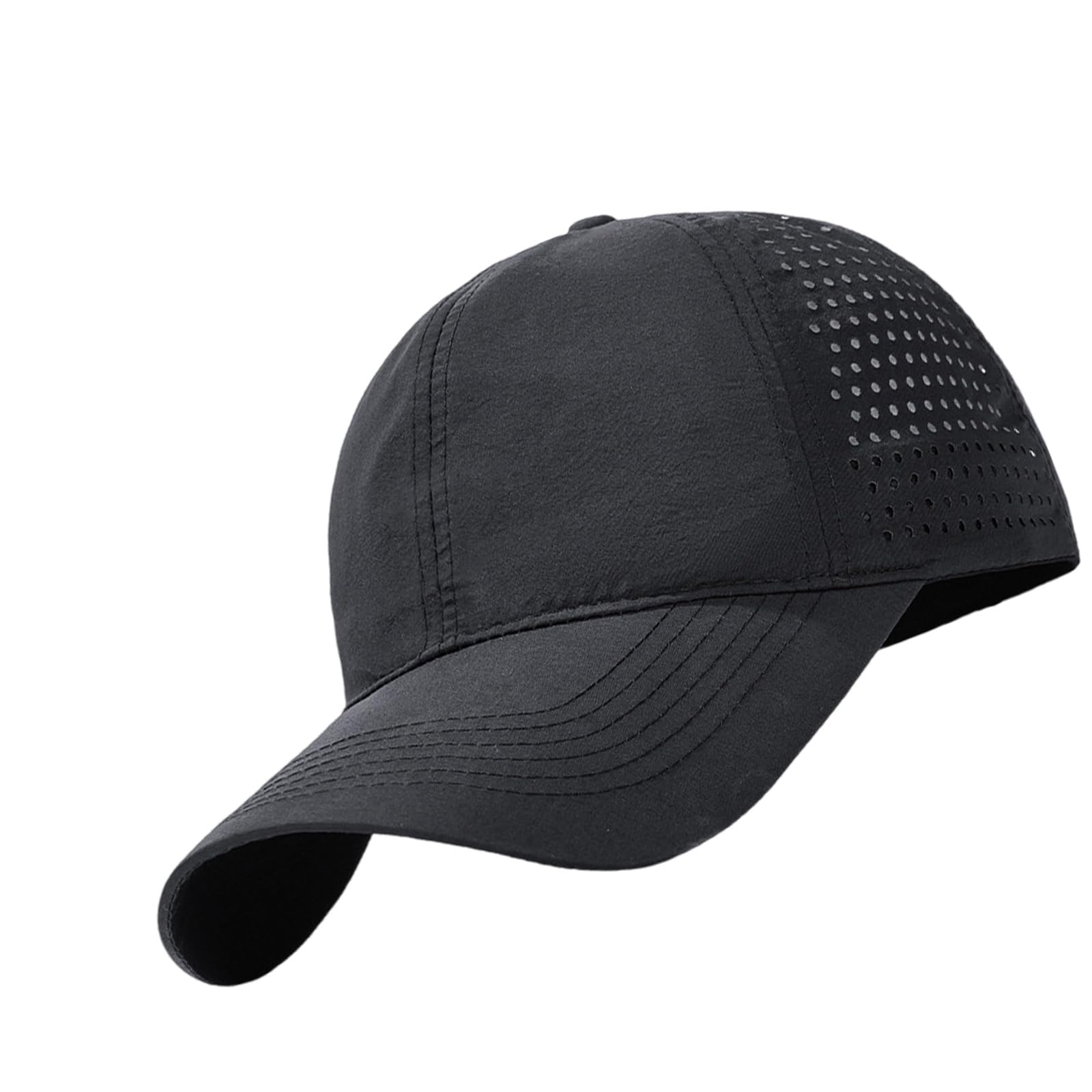 Alloneslife Unisex Dark Grey Quick Dry Baseball Cap Breathable Sun Hat For Outdoor Sport Adjustable Hat For Adult Hiking Camping(Dark Grey)