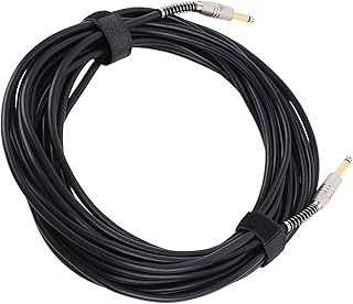 Cabo de Instrumento de 6,35 Mm, Fácil Conexão, Redução de Ruído, 10 Metros de Resistência Ao Desgaste, Plugue Banhado a Prata, Cabo de Guitarra Elétrica para Equipamento de áudio