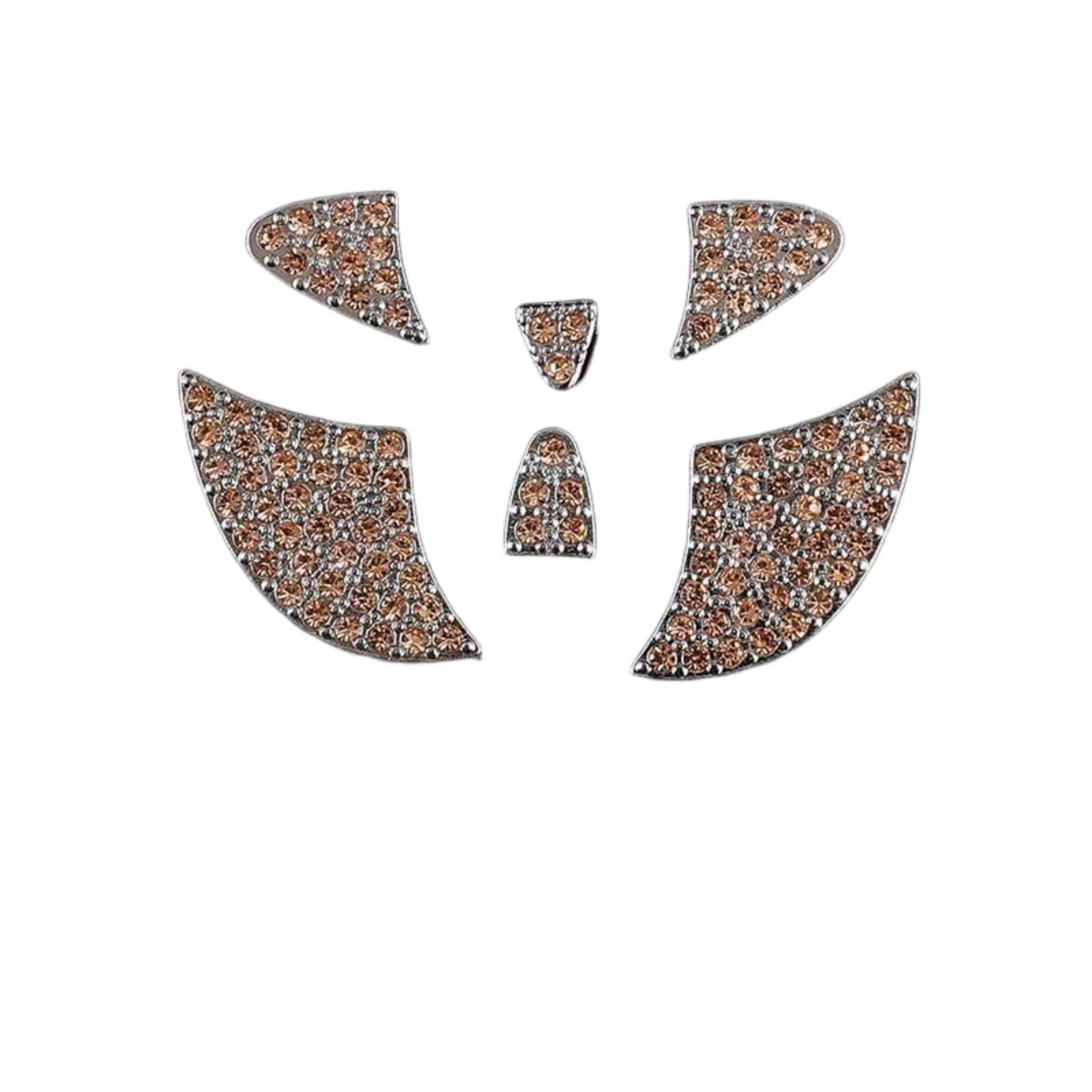 ONEMAJI Steering Wheel Emblem Sticker for Toyota Proace City SWB 2020-, Car Logo Badge Cover Crystal Rhinestone Decal Bling Car Interior Trim Decoration, Gold