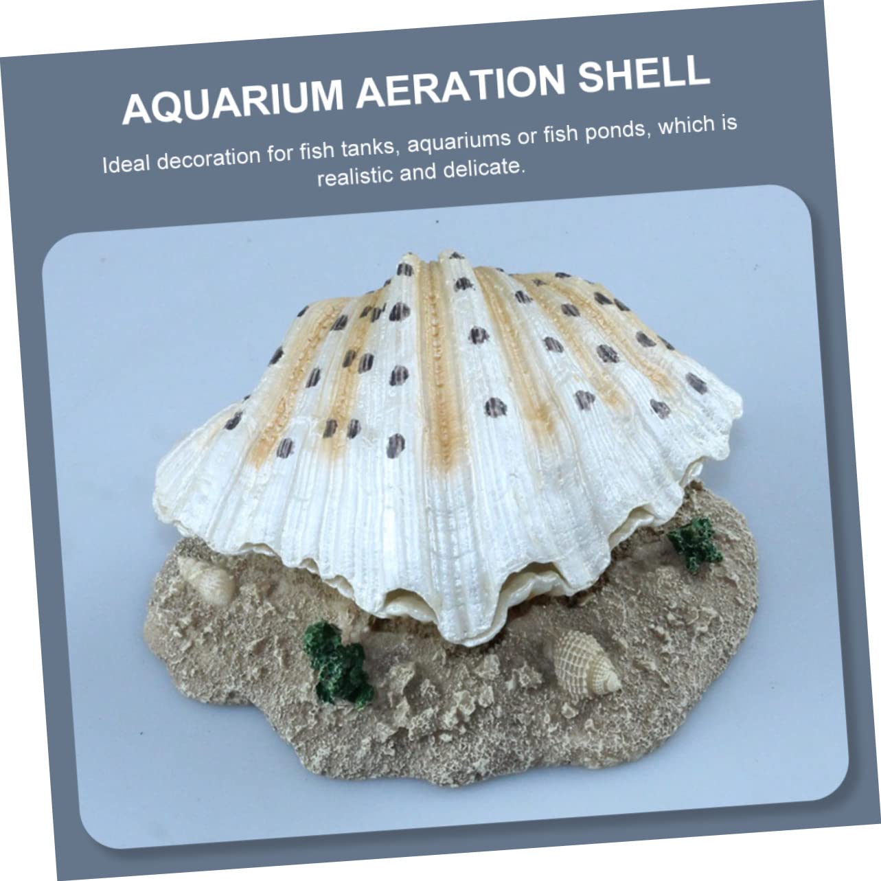HOMSFOU 2 Stck. Aquarium Landschaftsgestaltung Dekoration aufzuchtfutter Fische Blow puster kalanchoe Fische züchten Muschel künstliche Schale Aquarium -Versteck Bubble-Maker-Ornament Harz
