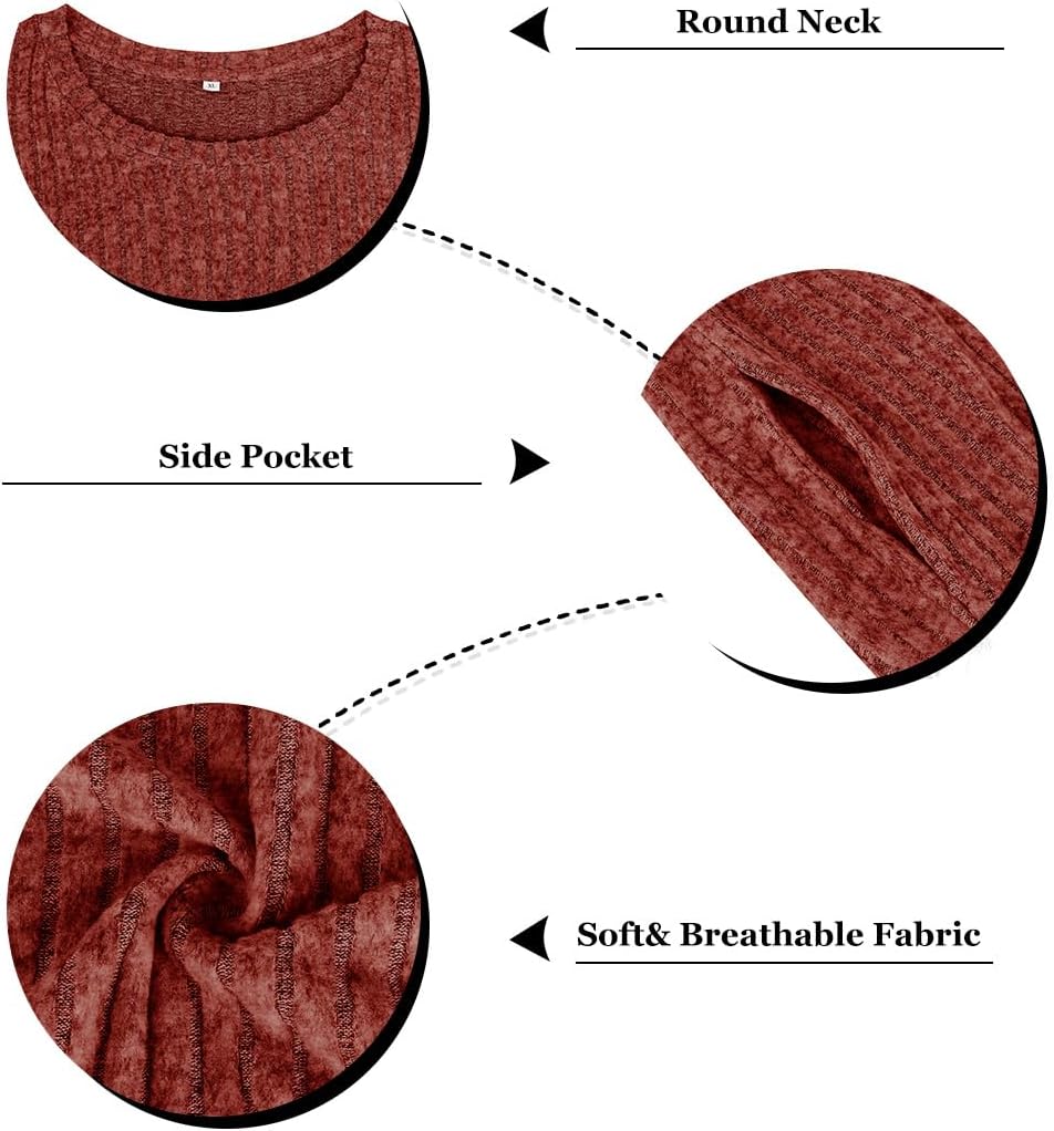 RITERA Plus Size Lounge Sets for Women 2 Piece Outfits Knit Long Sleeve Fall Pullover Tops Jogger Pant Pajama Set XL-5XL - Image 6