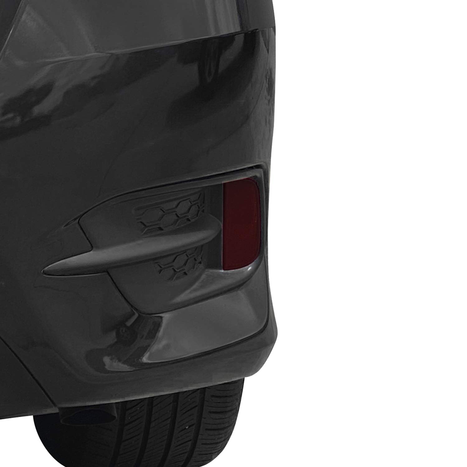 BOGAR TECH DESIGNS Rear Bumper Reflectors Tint Kit Compatible with Honda Civic Sedan 2016-2021, Dark Smoke